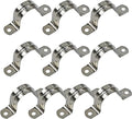 AKIHISA Pipe Clamps, 10 Pcs U Tube Strap Clamp, 304 Stainless Steel 2 Hole Pipe Bracket, ID 2 3/4Inch(70mm) - size: 2-3/4 Inch, style: 10Pcs
