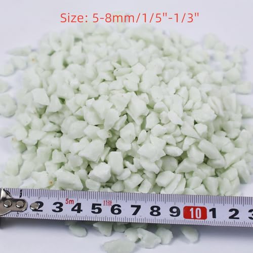 Glow in the Dark Gravel Stones,Aquarium Gravel,Aquarium Sand,Decorative Glow Gravel Rocks for Fairy Garden Fish Tank Succulents Pot Vase Filler Decor, 1 Pound (Sky Blue, 5-8mm) - color: Sky Blue, size: 5-8mm