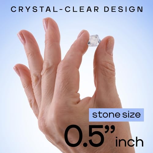 Gemstones and Crystals Fake Diamonds - About 375 pcs - Vase Filler - Jewels for Crafts - Fish Tank Rocks - Sensory Bin Filler Gems for Crafting - Fake Ice Aquarium Stones - color: Clear Rocks