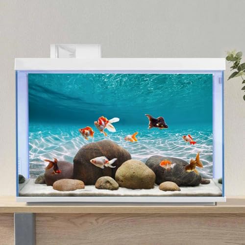 AWERT 24x12 inches Undersea Aquarium Background Pool Ocean Floor Aquarium Background Underwater Fish Tank Background - size: 24x12in/60x30cm