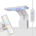 Mini Clip-On Aquarium Light 7W USB Dimmable Fish Tank Lamp with 3 Light Modes (Full Spectrum/White/RGB), 9-Level Brightness, Compact LED Light for 1–3 Gallon Aquariums - color: White
