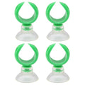 4 Pcs Green Aquarium Airline Tube Holders – Leaf Design Suction Cup Clips for 18-24mm Tubing, Adjustable Fish Tank Air Tube Clamps(L: 1.76cm) - size: L: 1.76cm