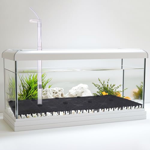 24pcs Undergravel Filter Aquarium Divider Tank (5.7'' x 5.7'') Under Gravel System for Clean Water with 6 Uplift Tube for Fish Tank Separation Bottom Filtration & DIY Aquascaping