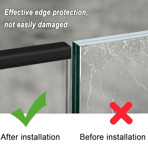 Silicone Edge Trim Self-Adhesive U Channel Silicone Edge Trim Edge Protector for Sheet Metal (Black, Fit 3/16" - L 20') - color: Black, size: Fit 3/16" - L 20'