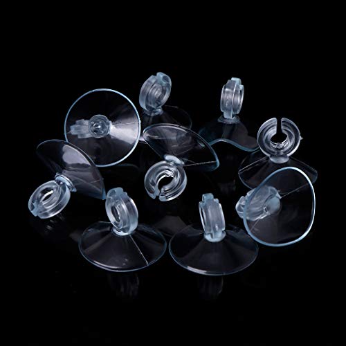10Pcs Replacement Suction Cup with Clip 1.2in Dia for Aquarium Air Tube Fish for Accessories Clear Sucker Holder
