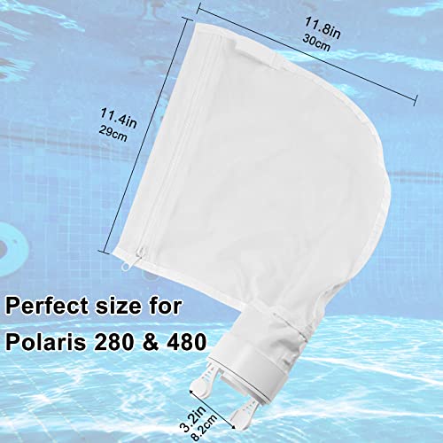 AMI PARTS Pool Cleaner Bags 2 Pack, Leaf Bag with Zipper, Fit for Po.laris 280 480 K13 K16, Universal Replacement Filter Bags