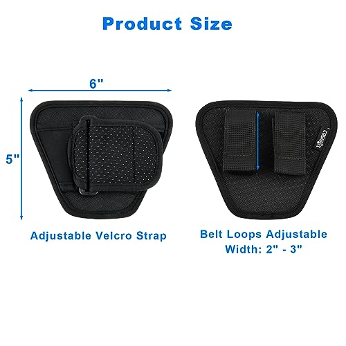Cosmos Fishing Net Holster - Adjustable Belt-Mounted Fish Landing Net Holder for Fishing Gear & Racket, Hands Free Waist Holder for Dip Netting Accessory