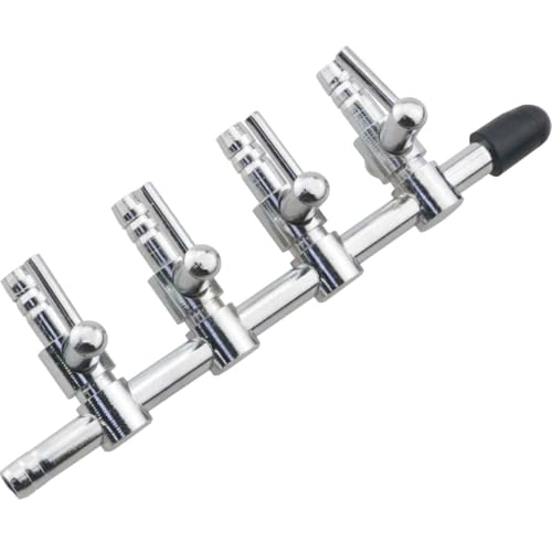 3PCS Aquarium Diverter Stainless Steel T-Shape 4-Way Fish Tank 4-Way Air Flow Control Valve for Fish Tank Aquaculture Oxygen Enhancement Pump Accessories Control Lever Valve