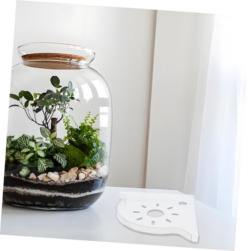 HANABASS Multi-functional Triangle Fish Tank Corner Shelf Organizer for Aquariums Stable Storage for Fish Food and Supplies Space-saving Design for Home