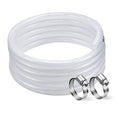 DAVCO 3/4" ID - 25 ft Heavy Duty Braided Clear Plastic Vinyl Tubing, Flexible High Pressure Reinforced PVC Plastic Tube Hose, Non-toxic, BPA Free, with 2 Stainless Clamps - size: 3/4"ID, style: 25 Feet