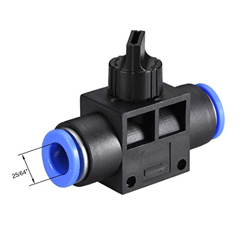 uxcell 10mm OD Pneumatic Air Flow Control Valve with Push-to-Connect Fitting,Union Straight,Pneumatic Air Controller Valve 5pcs