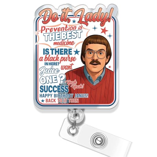Funny Badge Reel Holder Fun Medical Assistant ID Retractable with Clip for Nursing CNA LPN RN Medical Assistant Nurse Students Accessories - color: Chit Quotes 02