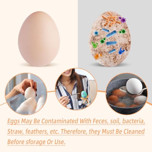 Silicone Egg Brush Cleaner, Egg Washer for Fresh Eggs, Egg Cleaner for Fresh Eggs, Egg Scrubber for Fresh Eggs, Reusable Cleaning Tools for Egg Washer (White) - color: White