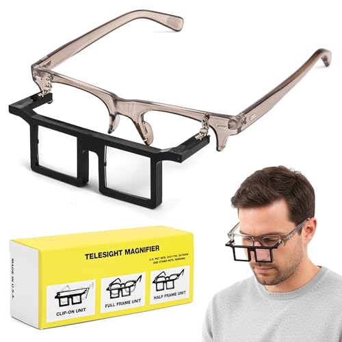 Telesight Half Frame # 44 Jewelers Glasses, Magnifying Headset, Lightweight, Available in 3 Powers, Headband Magnifier, Perfect Jewelers Vision Glasses and Lash Magnifier - Blue - color: Blue, size: TLA-44 2.00X