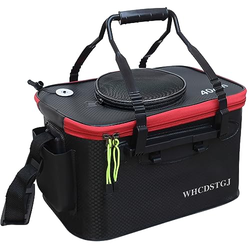 Fishing Bucket, Versatile Foldable Portable Fishing Bucket The 6 Gallon EVA Fish Bucket is Suitable for Storing Live Fish and Fresh Bait.… - color: Black, size: size6gallon