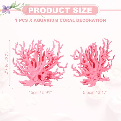 Aquarium Coral Decoration, Fish Tank Decorations Fish Tank Coral Ornaments, 5.9x2.2x4.7 Inch, (Pink, 1 Pcs), Intended for Aquarium Landscaping Decor - color: Pink, size: 5.9x2.2x4.7 Inch