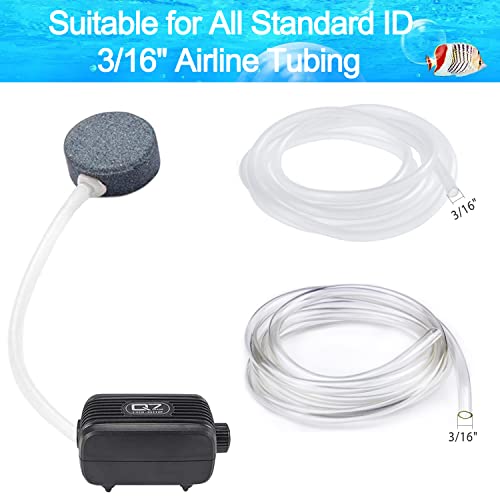 1.6 Inch Aquarium Air Stones Disc Oxygen Diffuser Bubble Air Stone of Aquarium Air Pump Accessories for Nano Air Pumps Fish Tanks Buckets Small Ponds and DWC Reservoirs - color: Grey, size: 6 PCS Stone Disc