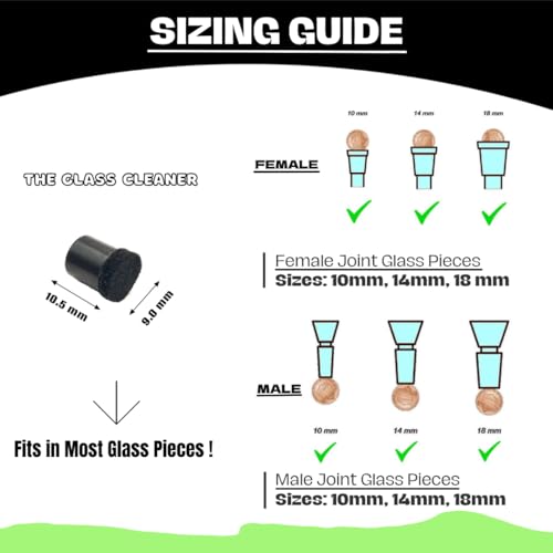 The Glass Cleaner Magnetic Kit | Mini/Small, 9.5 mm Size | For Water Pipes, Vases, Windows, Aquariums and Small & Unique Sizes | Cleans Hard to Reach Stain | Magnet Glass Cleaner | Free Scrubber Pads