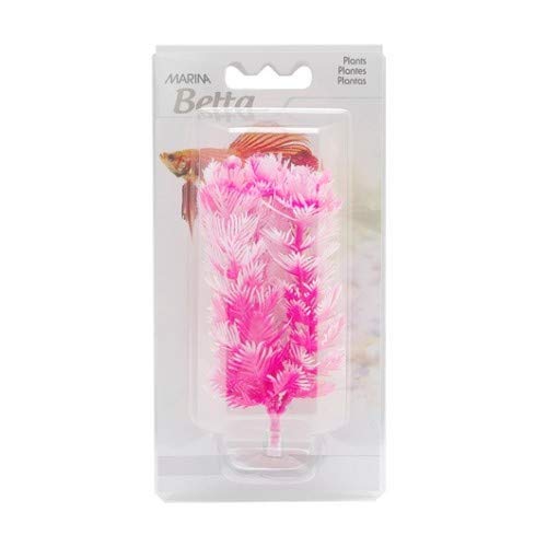 Marina Vibrascaper Fish Tank Decorations, Foxtail Plant, White, 5in, 12083 (Pack of 2) - size: 5" (Pack of 2)