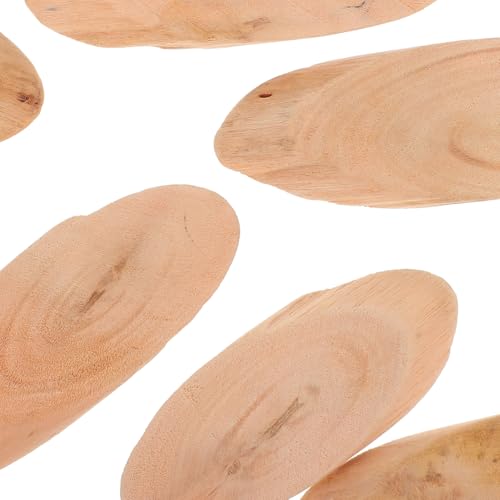 Natural Driftwood Pieces Oval 20 Pcs 3.07X1.06 Inch Rustic Wood Discs for Aquarium Decor DIY Crafts Home Decoration Woodworking Projects