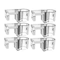 6 Pieces Aquarium Plant Holder Support Clear Growth Tool Lightweight Hanging Aquatic Plant Pot for Water Feature Decoration