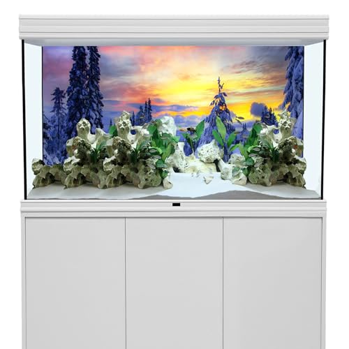 YongFoto Fish Tank Background - 24x16 inch Winter Snow Scene Aquarium Backdrop for Reptile Terrarium & Bearded Dragon Habitat - color: Purple 2, size: 24x16in/60x40cm