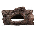 Small Resin Aquarium Hideout Log, Tree Trunk Fish Tank Decor Ornament, 5.31 in Hollow Cave with Multiple Openings, for Freshwater Tanks and Terrariums, Brown