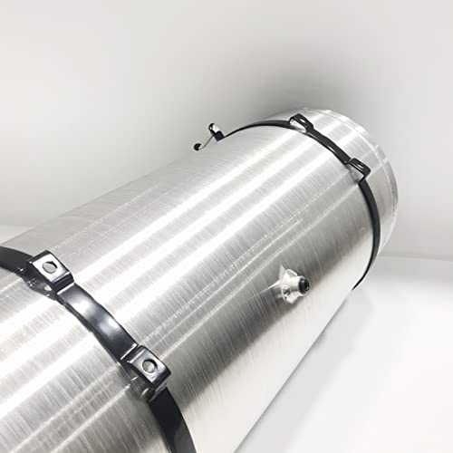 JSD 15.63 Gallons 12''x33" Spun Round Aluminum Gas Tank Fuel Tank End Fill 3/8" NPT Outlet --Off-road mini bike,go kart - size: 12" x 33"