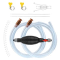 6FT Siphon Components Kit, Portable Manual Oil Sucker Pump, with Hose, Hose Retainer Clip, Copper Jiggler, Zip Ties, Shut-off Valve & Spring for Efficient Liquid Transfer - size: 6ft kit