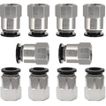 3/8 Air hose fittings, Push to Connect Air fittings Female Straight 3/8 Inch Tube OD x 1/8 NPT Thread Fitting (Pack of 10) - size: OD 3/8 - NPT 1/8, style: Female thread