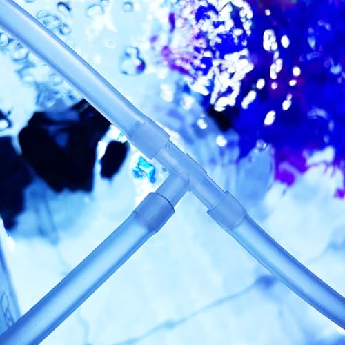 Mipukbay 16 FT Aquarium Airline Tubing Kit - Includes 2 Check Valves, 2 Air Stones, 6 Suction Cups, 2 Adjusting Valves & 2 Splitters, Aquarium Air Pump Accessories for Fish Tank Oxygen Systems