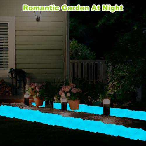 800pcs 5-8mm White Glow in The Dark Garden Pebbles Stones 5-8mm Luminous Stones Glow in The Dark Rocks Outdoor Glow Pebbles Aquarium Rocks for Garden Path Walkway Yard Fish Tank Plant Pots - size: 800, style: White