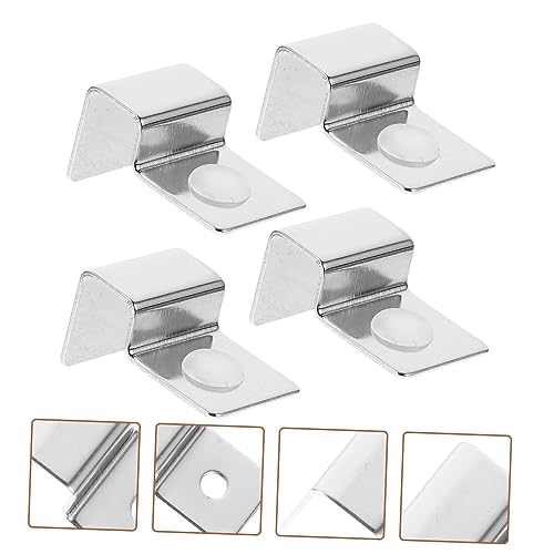 YARNOW Aquarium Clips for Glass Cover 4pcs Stainless Steel Support Bracket Fish Tank Mounting Easy to Clean - size: Size 3