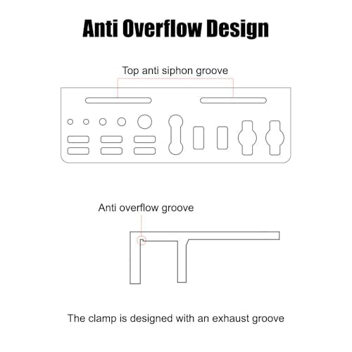 MiOYOOW Aquarium Tool Holder, 13-Holes Fish Tank Accessory Organizer PC Aquarium Tool Rack for Tank Thickness ≤1.2cm