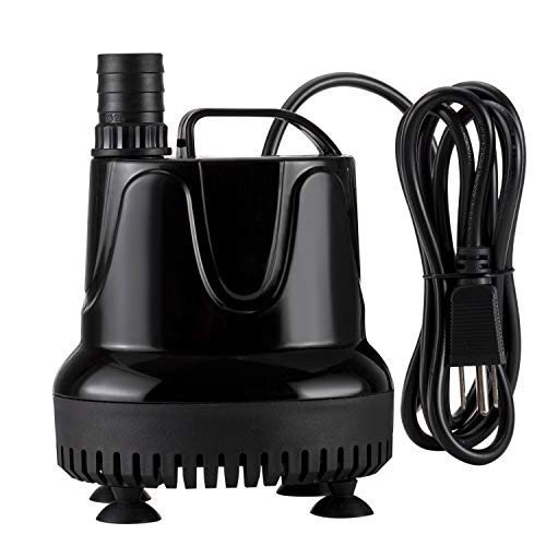 hygger 1060 GPH Quick Water Change Aquarium Pump Submersible Fountain Water Pump Fish Tank Pond Drain Transfer Pump with 3 Adaptors