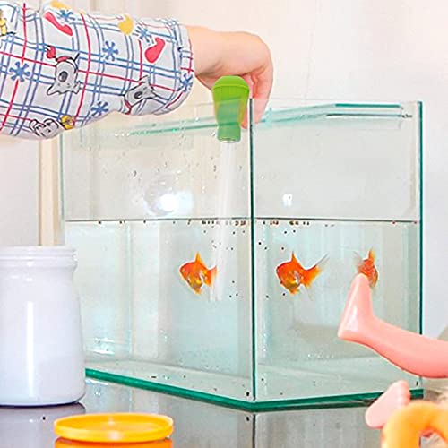 Yardwe Professional Aquarium Cleaning Supplies 7 in 1 Fish Tank Tool Set with Fine Mesh Net Skimmer Brush Tweezers for Aquascaping Random Color