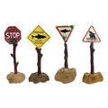 gofidin 4PCS Aquarium Funny Ornaments Shark Warning Signs Fish Tank Resin Decoration Craft Landscape Decor for Aquarium Fish Tank