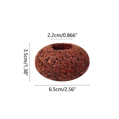 6Pcs Volcanic Rock Aquarium Hide, Plant Weight Holder, Natural Aquarium Decoration for Shrimp Fish Terrarium - size: Oval Volcanic Rock