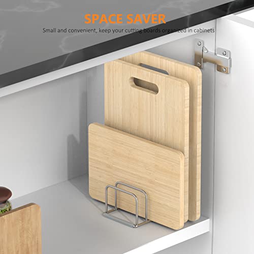 KORRTFID Cutting Board Organizer Stand Holder,304 Stainless Steel Chopping Board Holder,Pot Pan Lid Holder Rack kitchen Shelf Bakeware,Cookie Sheets Organizer (1.0 Inch Width Slots) - size: 1.0 in Slot
