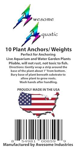 Awesome Aquatic Plant Anchors/Weights Strips Lead Ribbon Live Plants Weight Anchor Aquarium (10 Pack Strips) - size: 10 Pack Strips