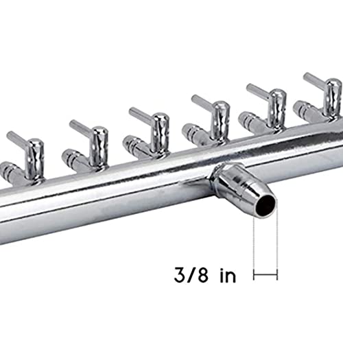 Aquarium Air Valve 6 Way Inline Manifold Air Flow Pump Tubing Splitter Lever Control Valve