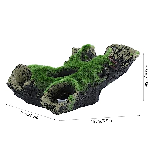 TOPINCN Fish Hide Cave Ornament Decoration Box Skin Cave Fish Shrimp Avoidance Cave Simulated Dead Wood Cave Avoidance House for Shrimp Shrimp Pumpkins Artificial