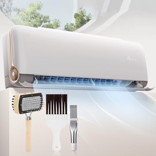 CANIPHA 3Pcs Air Conditioner Condenser Fin Cleaning Brush Refrigerator Coil Cleaning Brush Supplies, Stainless Ac Coil Cleaner, Evaporator Coil Cleaner, Mini Split Cleaning Kit Fridge Cleaner Tool - color: 3pcs