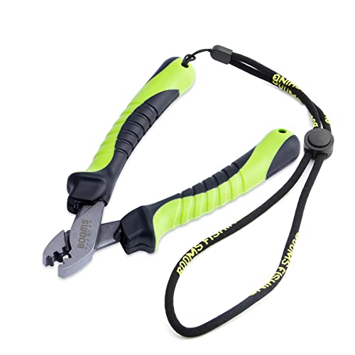 Booms Fishing CP2 Fishing Crimping Tool for Single-Barrel Sleeves, Green - style: Green Crimping Pliers Only