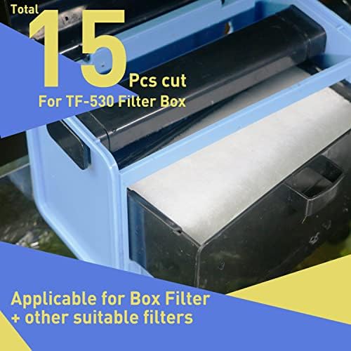 Aquarium White Filter Floss Pad for Fish Tank Premium Polyester Fiber Filter Media 0.28 * 0.39 * 39IN 2PSC