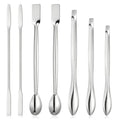 Lab Spatula, 7 Pcs Stainless Steel Lab Spoon Spatula/Sampling Spoons/Mixing Spatulas (3 Styles, Arrow-Shaped/Flat-End/Spoon-Shaped)
