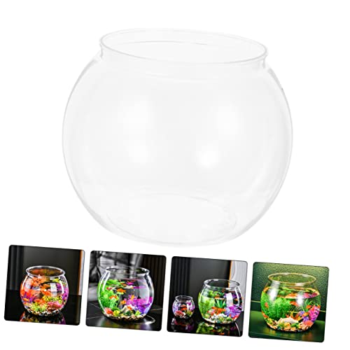 Plastic Round Goldfish Aquarium Fish Tank for Goldfish Fish Bowls Decorative Portable and Easy to Clean - size: 28x28cm