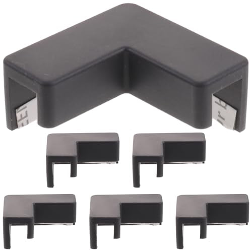 Mikinona 6pcs Silicone Fish Tank Corner Guards Soft Protective Bumpers for Aquarium and Pet Carrier Edges Black Medium Size Safety Edge Covers for Home