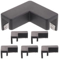 Mikinona 6pcs Silicone Fish Tank Corner Guards Soft Protective Bumpers for Aquarium and Pet Carrier Edges Black Medium Size Safety Edge Covers for Home