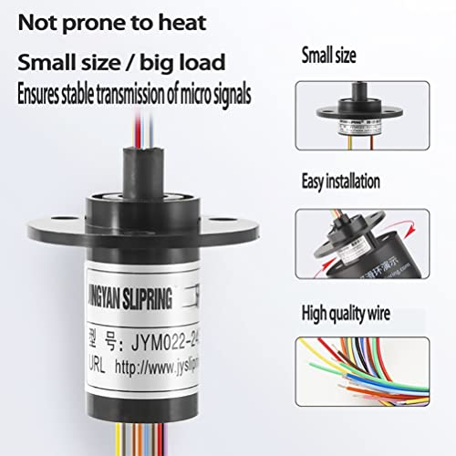 Slip Ring Electrical Slip Ring Slip Ring Electrical Connector Slip Ring Connector Motor Slip Ring Rotating Connector 2 Wires 10A Diameter 22mm - style: 2 Wires 1-10A Diameter 22mm